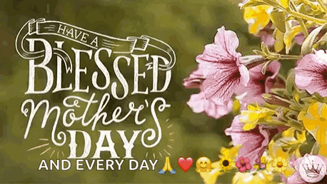 Mother's Day Greeting Card With Flowers