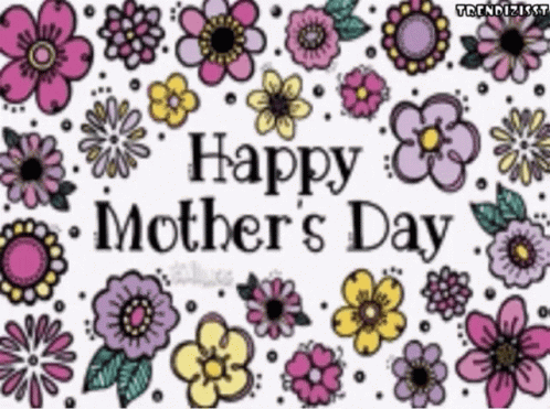 Mother's Day Greeting Card with Flowers