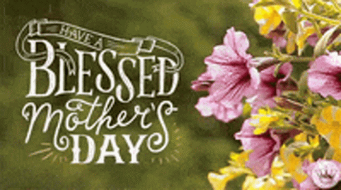 Mother's Day Greeting Card with Flowers