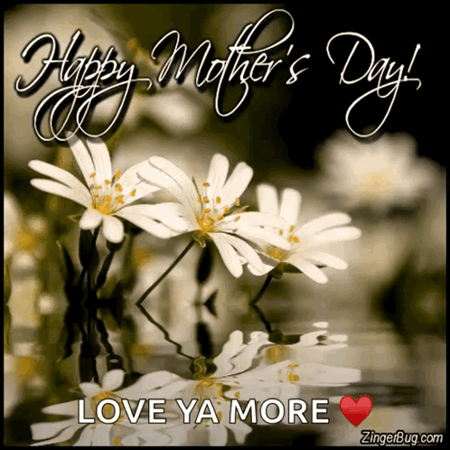 Mother's Day Greeting Card with Flowers