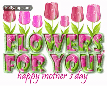 Mother's Day Greeting Card with Pink Flowers