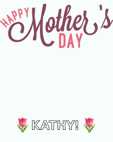 Mother's Day Greeting Card with Pink Flowers