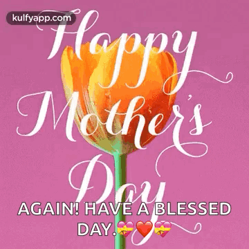 Mother's Day Greeting Card with Tulip