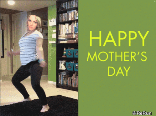 Mother's Day Greeting Card Woman Dancing GIF