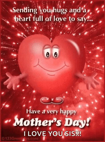 Mother's Day Heart Greeting Card