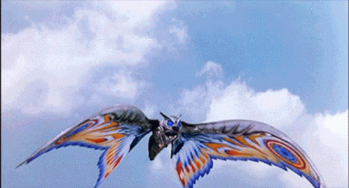 Mothra Rainbow Wings GIF