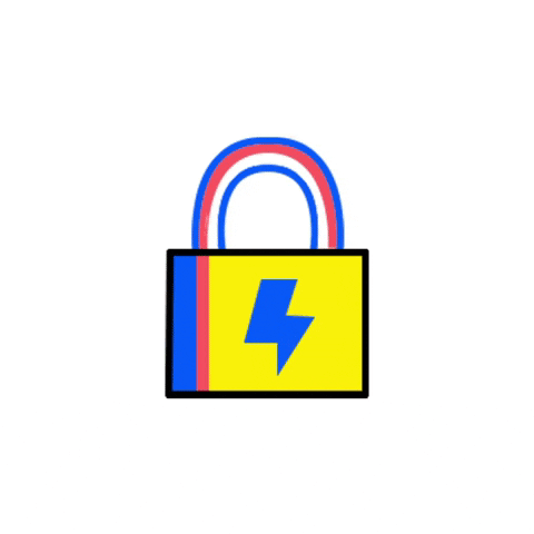 Motion Icon Thunder Lightning Lock GIF