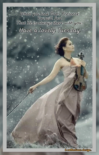 Motivational Monday Girl Holding Violin GIF
