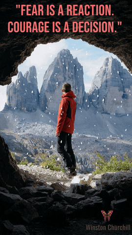 Motivational Quotes Fear Is A Reaction GIF