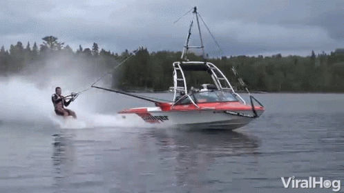 Motorboat Water Skier Activities GIF