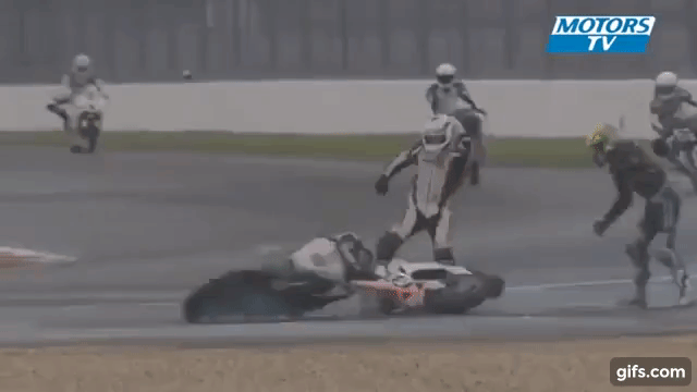 Motorcycle Racing Troubles GIF