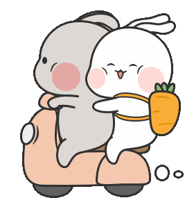 Motorcycle Scooter Rabbits Riding Together GIF