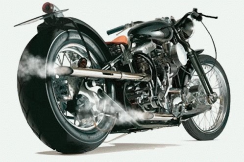 Motorcycle With Exhaust Smoke