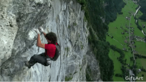Mountain Climber Bye Bye GIF
