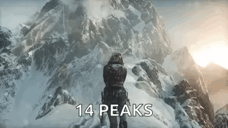 Mountain Climbers On 14 Peaks GIF