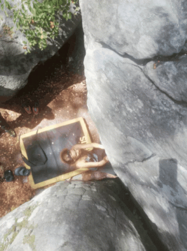 Mountain Climbers On The Rocks GIF