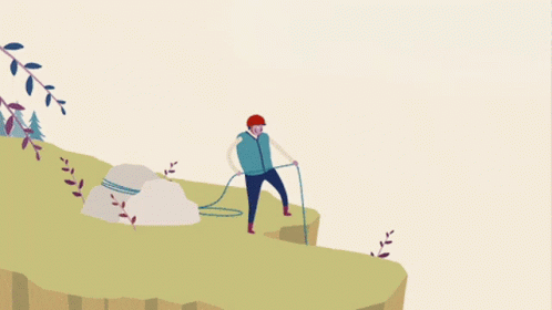 Mountain Climbers Setting Up For The Hike GIF