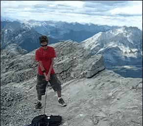 Mountain Golf Fail GIF