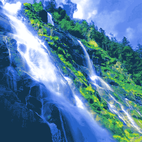 Mountain Waterfalls Aesthetic Pfp GIF
