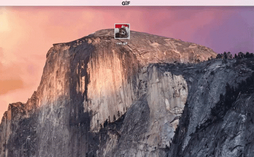 Mountain With GIF Icon on Top