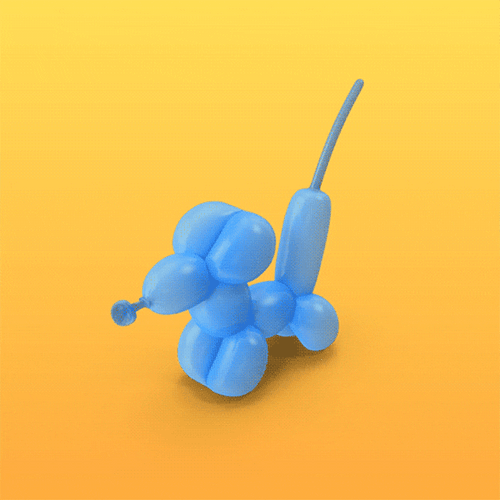 Mouse Balloon Shape GIF