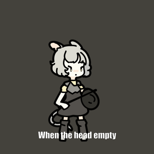 Mouse Holding Sword and Shield When the Head Empty