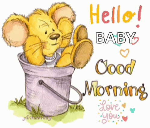 Mouse in Bucket Hello Baby Good Morning