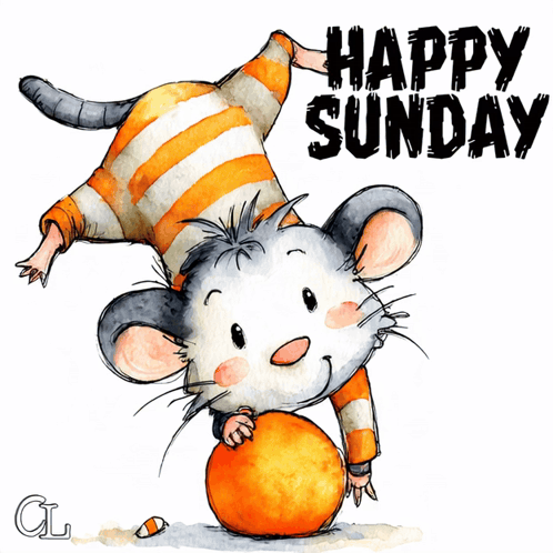 Mouse Saying Happy Sunday GIF