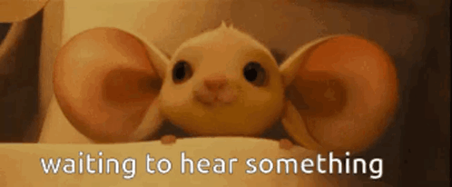 Mouse Waiting To Hear Something GIF