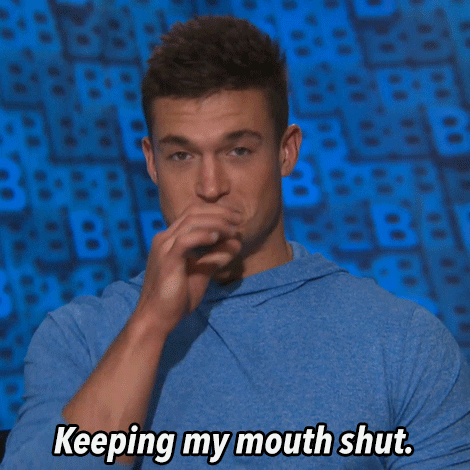 Mouth Shut Big Brother Jackson Michie GIF