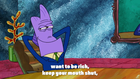 Mouth Shut Don Grouper Spongebob Squarepants GIF