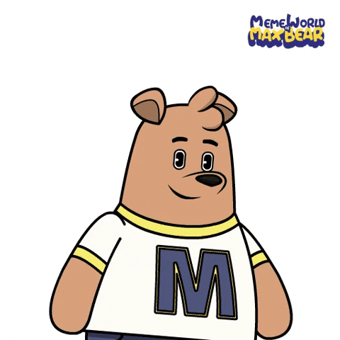 Mouth Shut Max Bear GIF