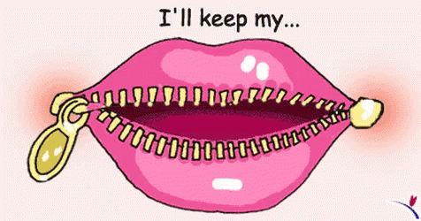 Mouth Shut Pink Zipper Lips GIF