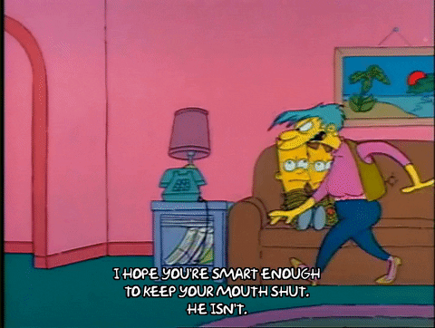Mouth Shut The Simpsons Bart Lisa Lucille Botzcowski GIF