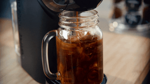 Mouth-watering Pouring Black Coffee GIF