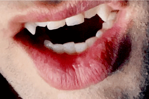 Mouth With Red Lips And Teeth GIF