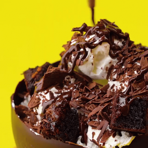 Mouthwatering Chocolate Moist Ice Cream Cake GIF