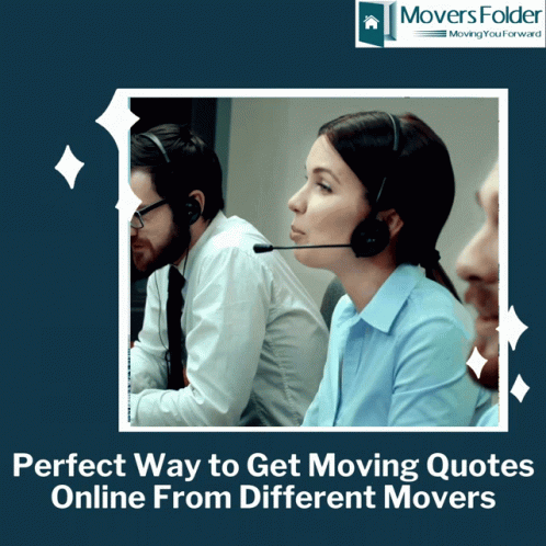 Movers Folder Poster with Man and Woman