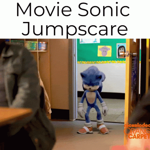 Movie Sonic Meme Jump Scare GIF