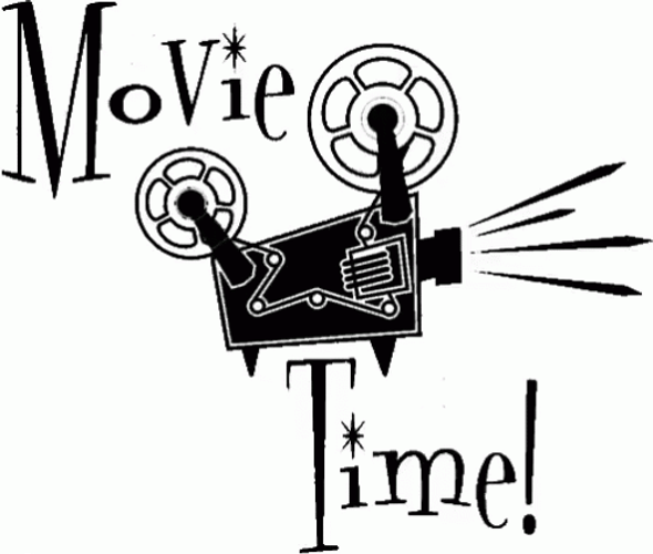 Movie Time Cartoon Film Projector GIF