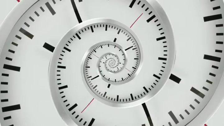 Moving Clock Spiral Illusion GIF