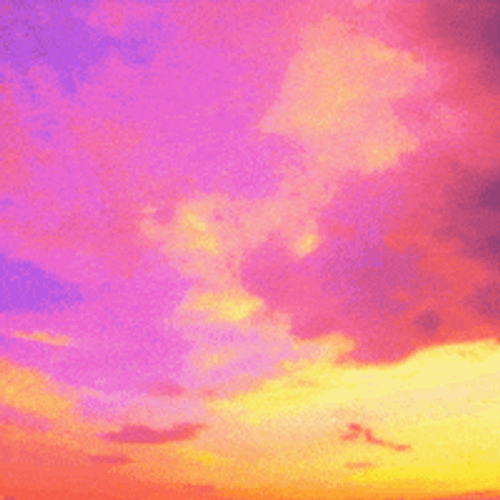 Moving Clouds On Fiery Sky GIF