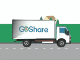 Moving Day Animated Straight Truck GIF