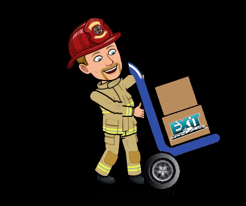 Moving Day Fire Fighter Cart GIF