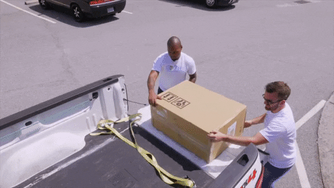 Moving Day Pick Up Truck Ratchet Strap GIF