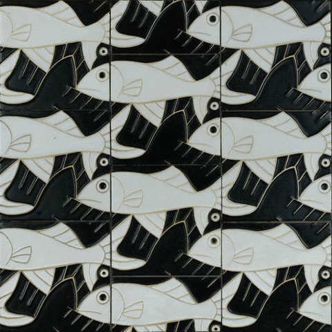 Moving Fishes Optical Illusion GIF