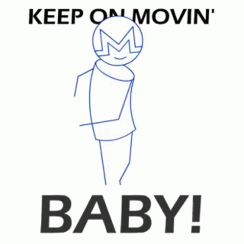 Moving On Up Baby Stickman Walking GIF