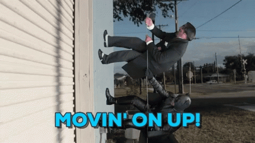 Moving On Up Batman Climbing Wall Meme GIF