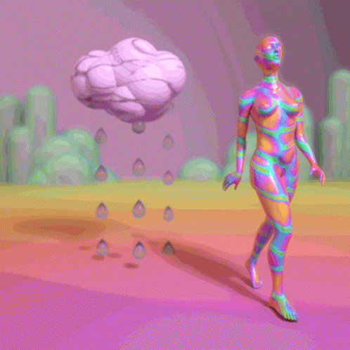 Moving Rainbow Beauty Queen GIF