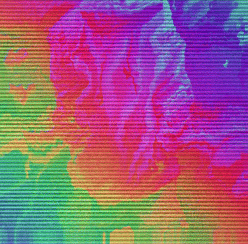 Moving Rainbow Glitch GIF